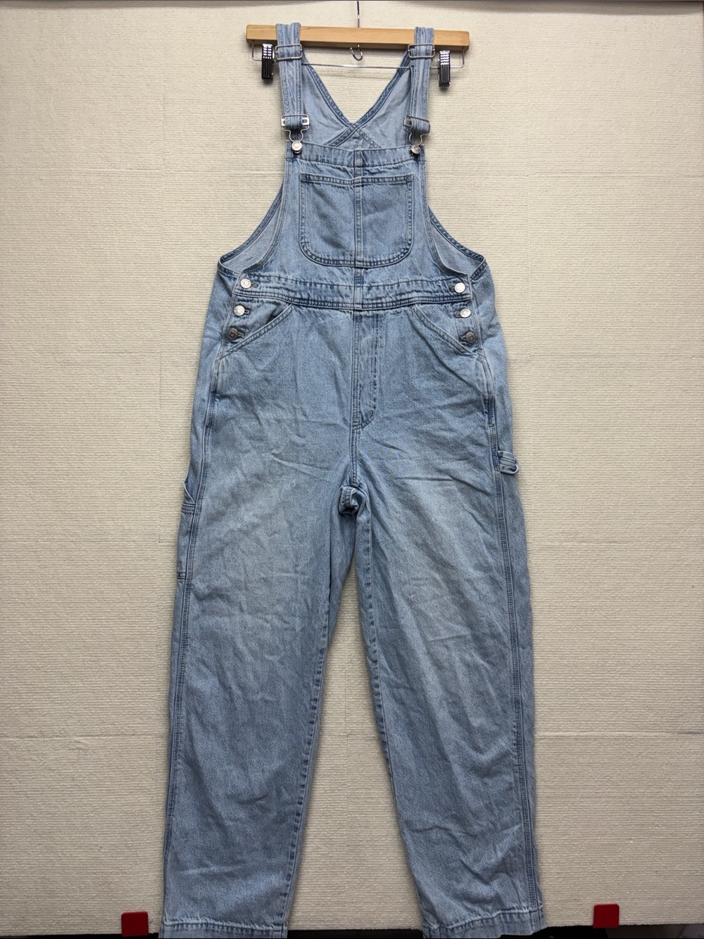 MADEWELL | medium Light Blue Denim Overalls - Women's Relaxed Fit